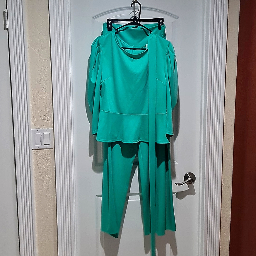 Elegant Mint Pant Set 1x